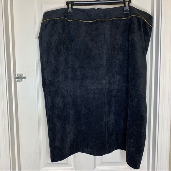 Calvin Klein Black Skirt with Gold Trim Size 24W - Picture 1 of 9